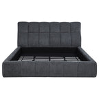 Nollet 48-inch Upholstered California King Platform Bed Grey