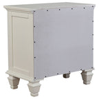 Sandy Beach 4-piece California King Bedroom Set Cream White