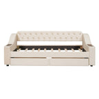 Upholstered Daybed With Storage Armrests And USB Port