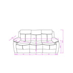 Blanche - Reclining Sofa With LED Lights