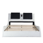 Platform Bed Frame With LED Lighting, tooth Music, Vibration Massage