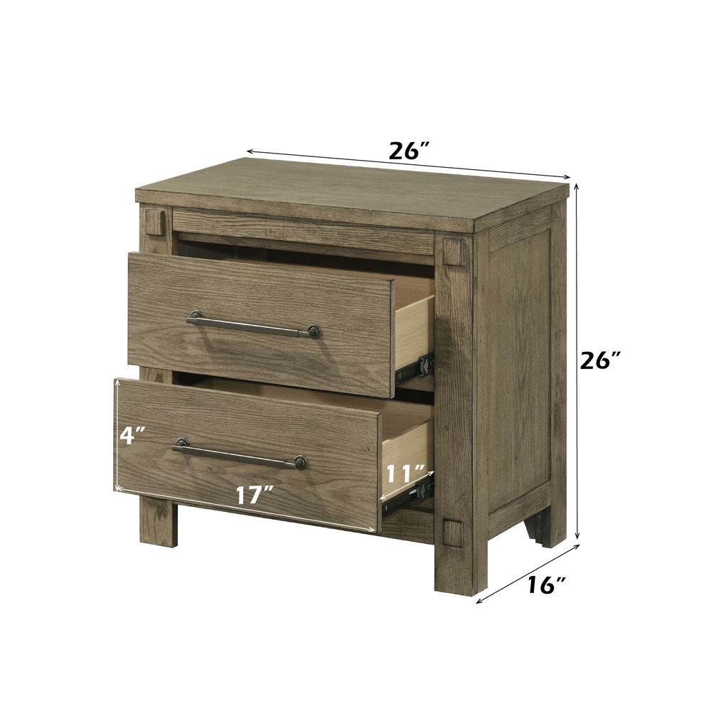 Colton - Nightstand - Antique White Oak