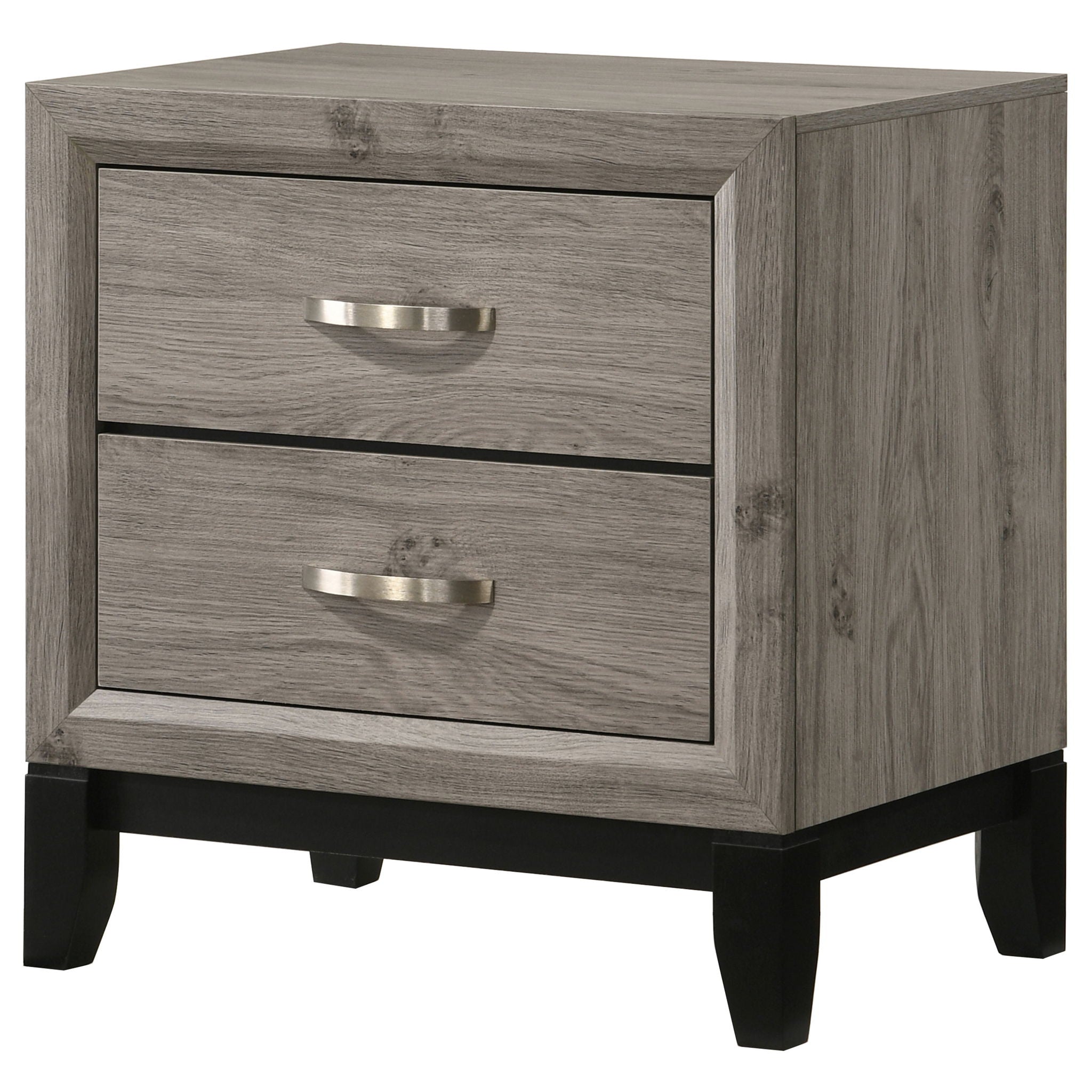 Valen 2-drawer Nightstand Bedside Table Light Taupe