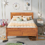 Platform Bed Frame Mattress Foundation Sleigh Bed With Headboard / Footboard / Wood Slat Suppor