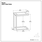 Skyler - Handcrafted C Side Table