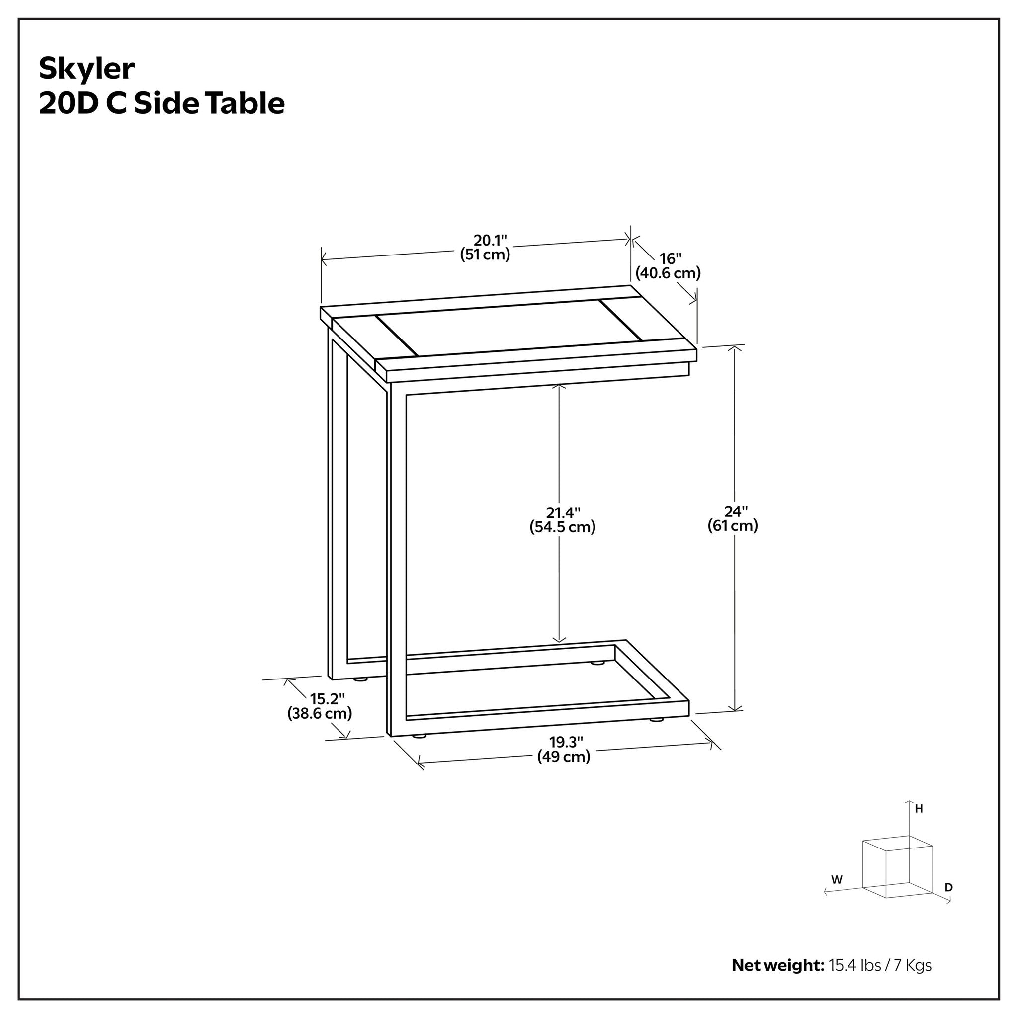Skyler - Handcrafted C Side Table