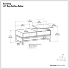Banting - Lift Top Coffee Table - Walnut Brown