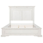 McKinney Queen LED Light Panel Bed Vintage White
