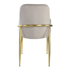 Barnard - Side Chair (Set of 2) - Gray Velvet & Mirrored Gold