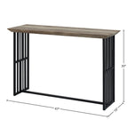 Zudora - Sofa Table - Antique Oak & Black