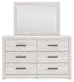 Cayboni - Dresser And Mirror - Whitewash