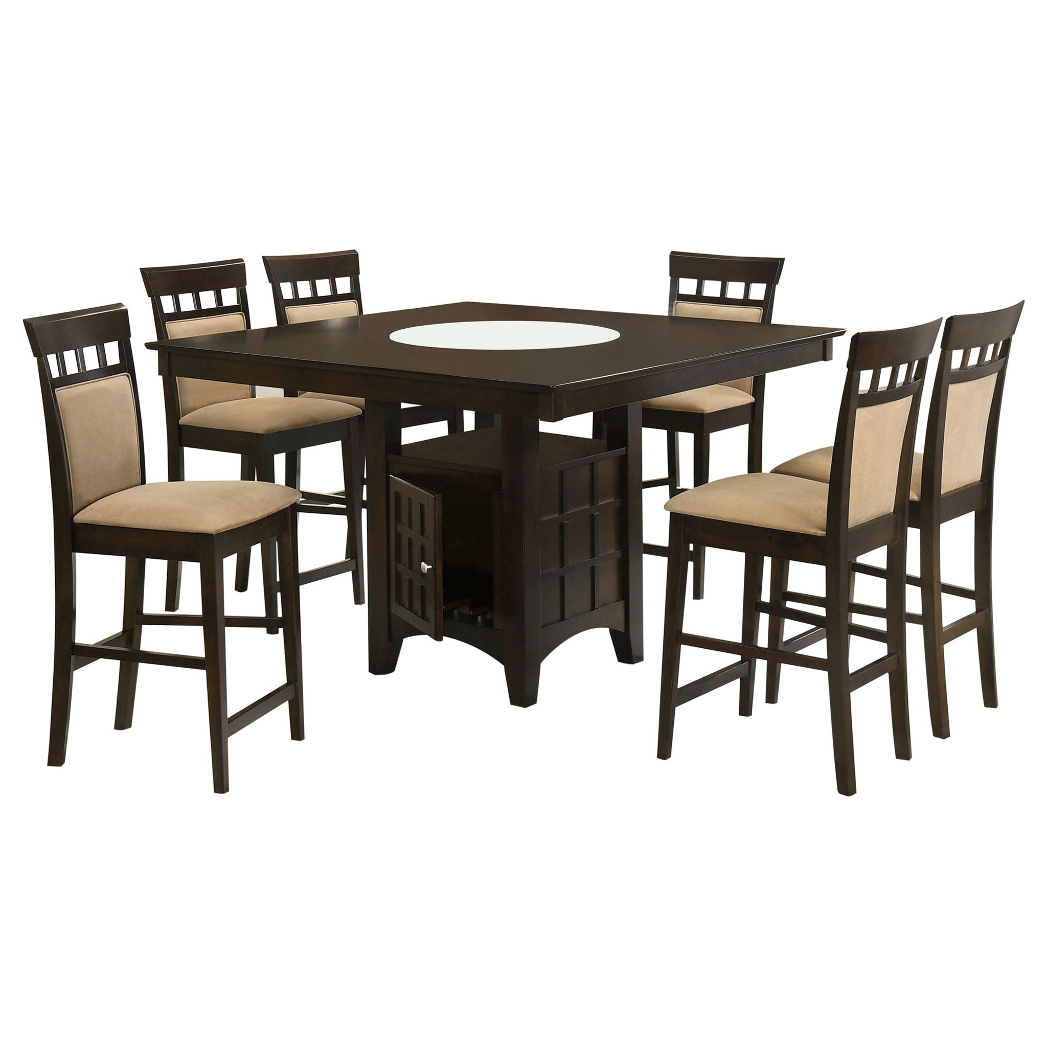 Gabriel 7-piece Square Counter Height Dining Set Cappuccino