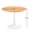 Mid-Century Tulip Table With Round Top, Pedestal Base