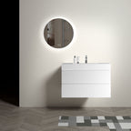 Alice - Bathroom Vanity With Large Storage, Sink, Wall Mounted