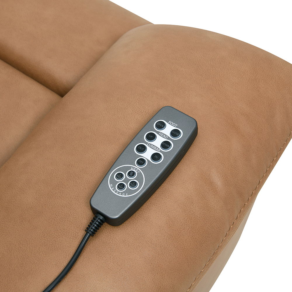 Chavis - Power Motion Loveseat With USB & Power Headrest - Brown