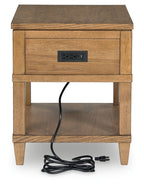 Sharlance - Rectangular End Table - Light Brown