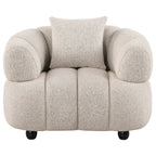 Whitney Contemporary Channel Tufted Woven Fabric Upholstered Accent Chair