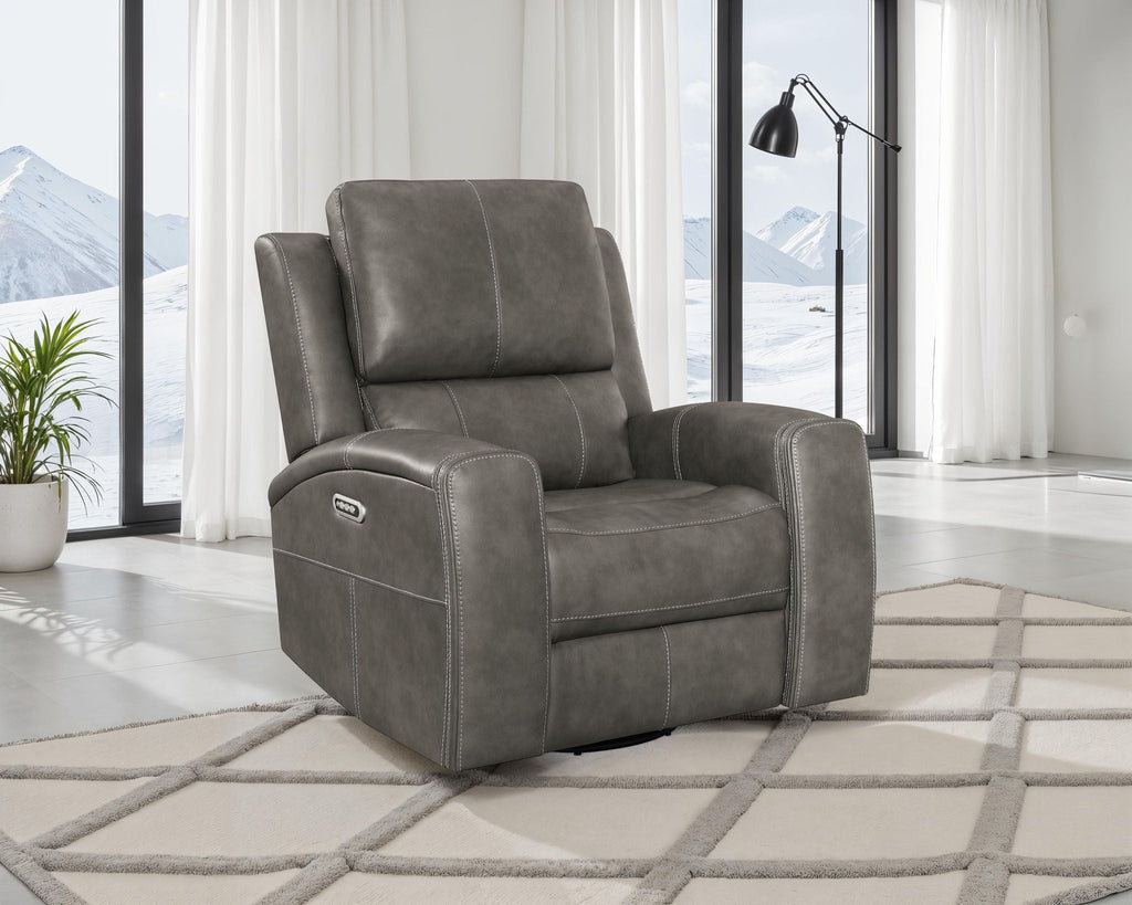 Brickston Triple Power Swivel Glider Recliner Charcoal