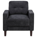 Bowen II Fabric Upholstered Track Arm Chair Steel Grey