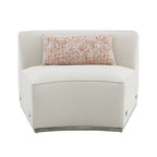 Sahara - Sectional Sofa With 3 Pillows - Beige Boucle