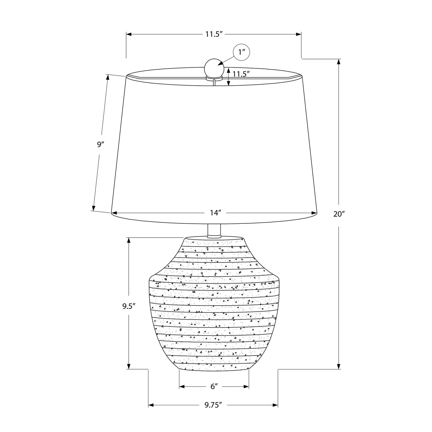 Modern Lighting, Table Lamp, Concrete - Cream