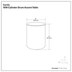 Curtis - Ombre Metal Cylinder Accent Table