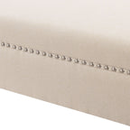 Kathy - Roll Arm Entryway Accent Bench - Sky Neutral Beige