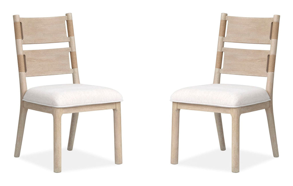 Sunset Cove - Upholstered Side Chair With Wood Back (Set of 2) - Sanibel Brown