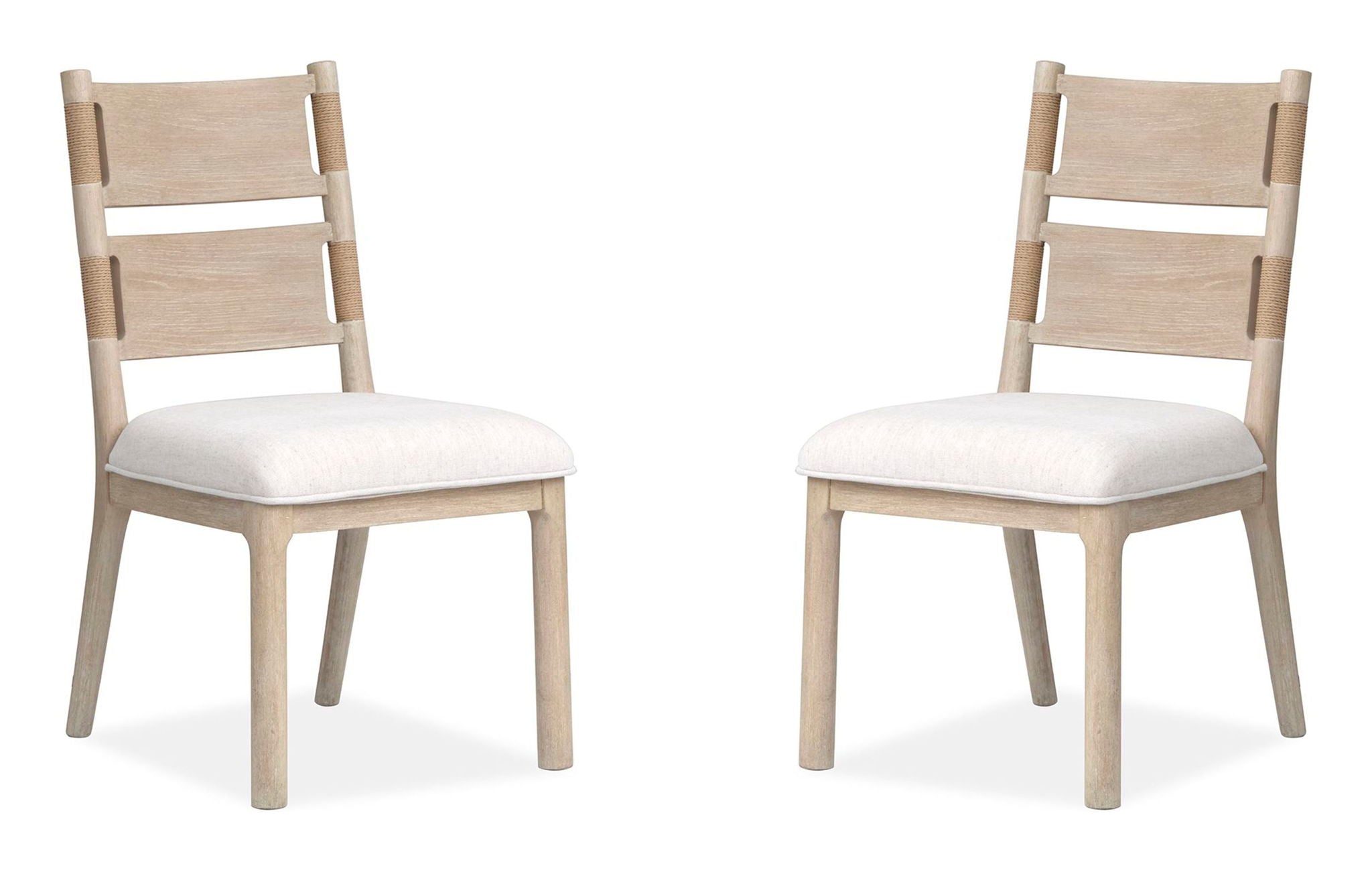 Sunset Cove - Upholstered Side Chair With Wood Back (Set of 2) - Sanibel Brown