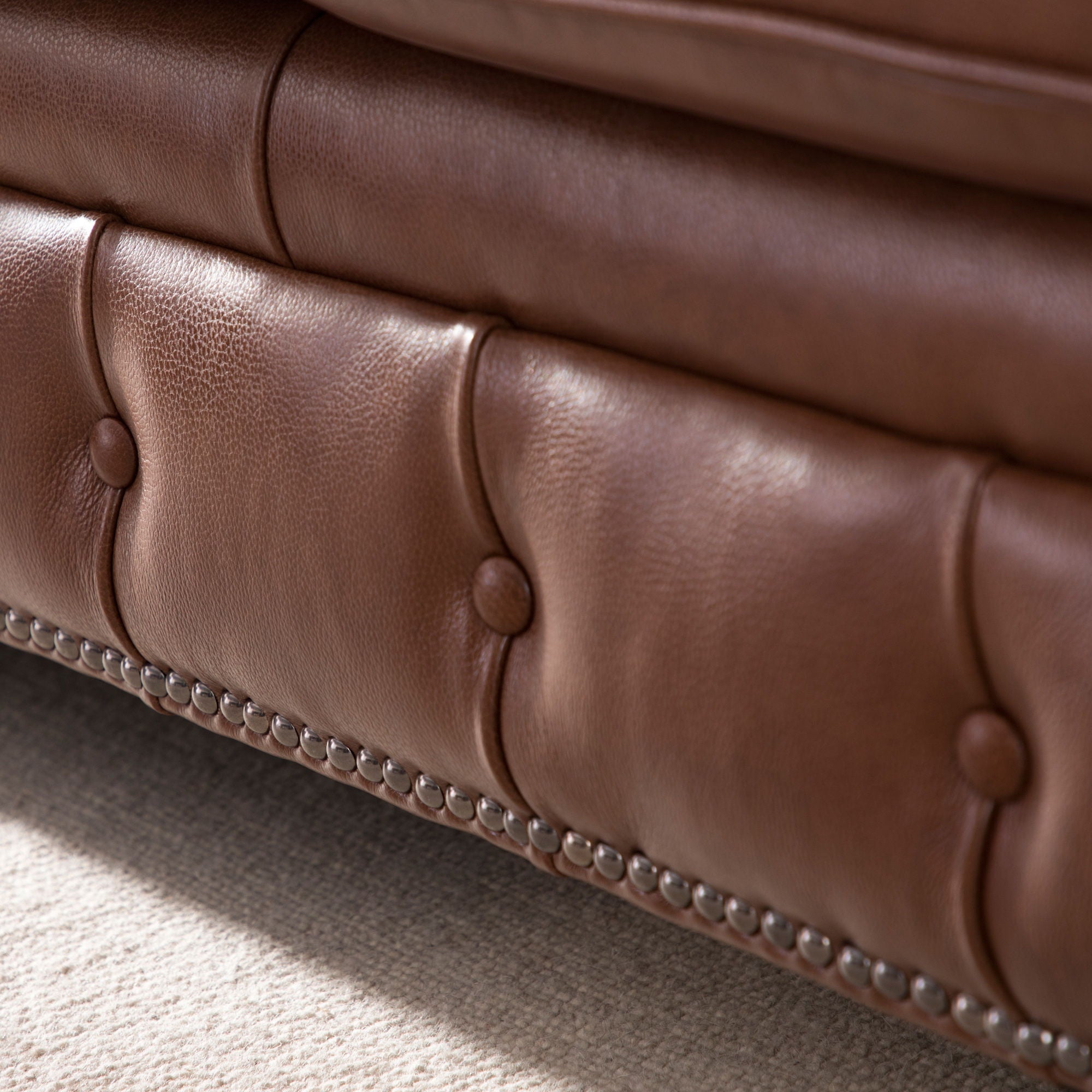 Traditional Tufted Chesterfield Nailhead Sofa