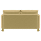 Corliss Upholstered Curved Track Arm Loveseat Camel