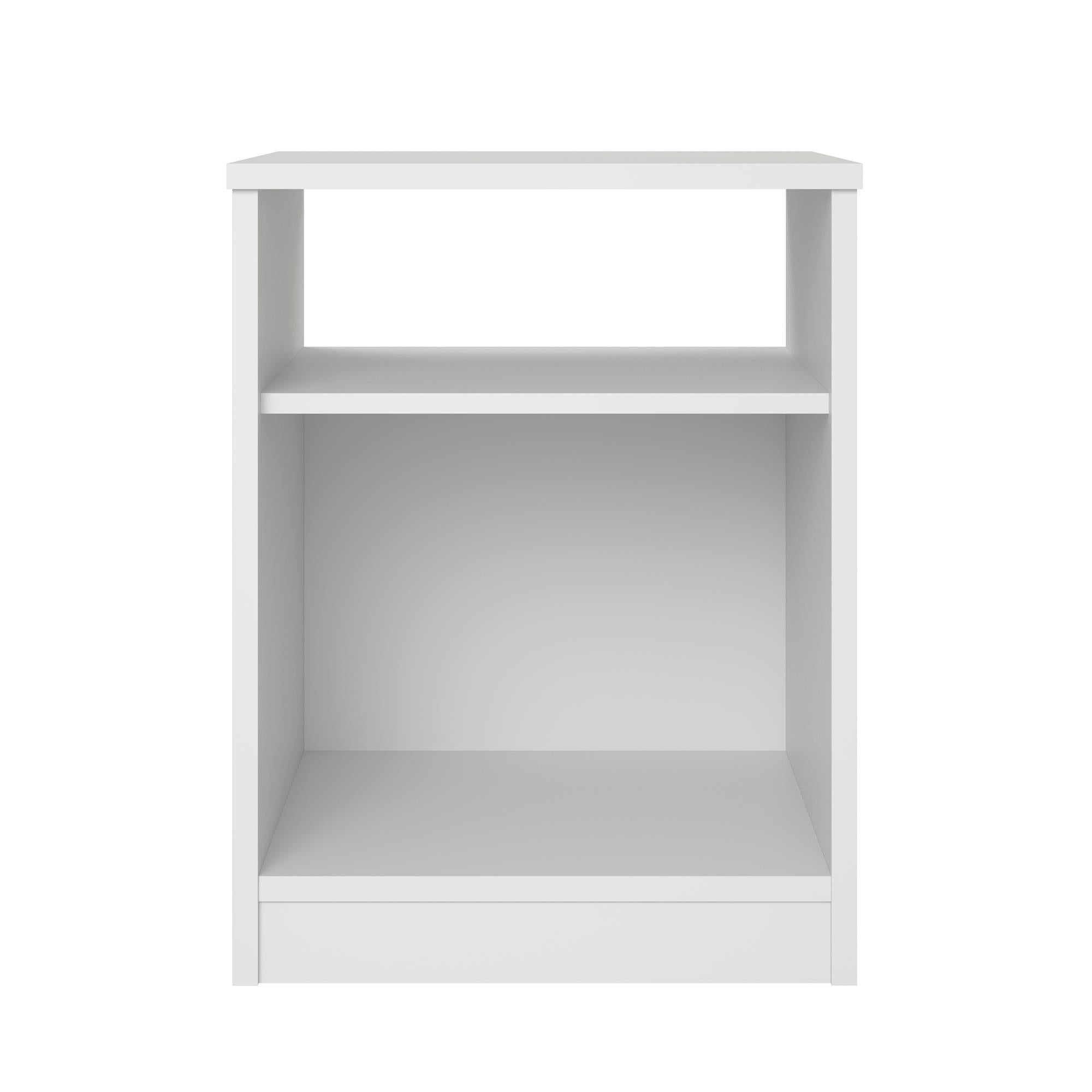 Open Shelf Nightstand - White