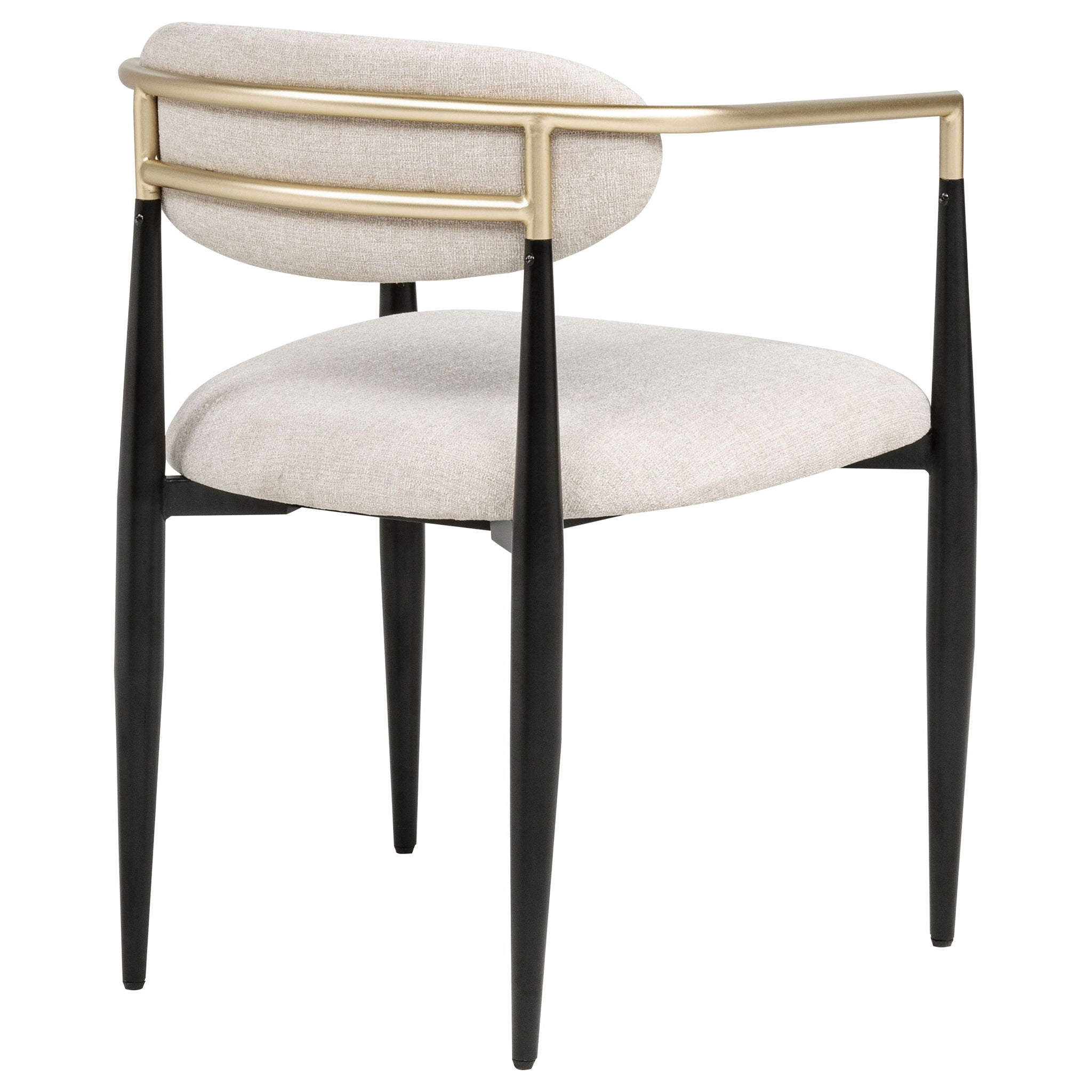 Bradbury Fabric Upholstered Dining Arm Chair Beige (Set of 2)