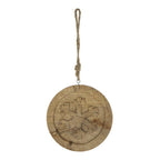 Wooden Hanging Circle With Snowflake Cut Decorative Hanging Christmas Tree Ornaments For Holiday Party Decorations (Set of 12) - Multi