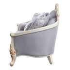 Galelvith - Loveseat With 4 Pillows - Gray Fabric