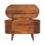 Rounded Lid Up Blanket Box