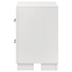 Jessica 2-drawer Nightstand Snow White