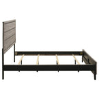 Valen Wood California King Panel Bed Light Taupe