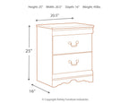 Anarasia - Two Drawer Night Stand - White