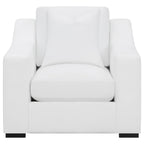 Ashlyn Upholstered Sloped Arm Accent Chair White