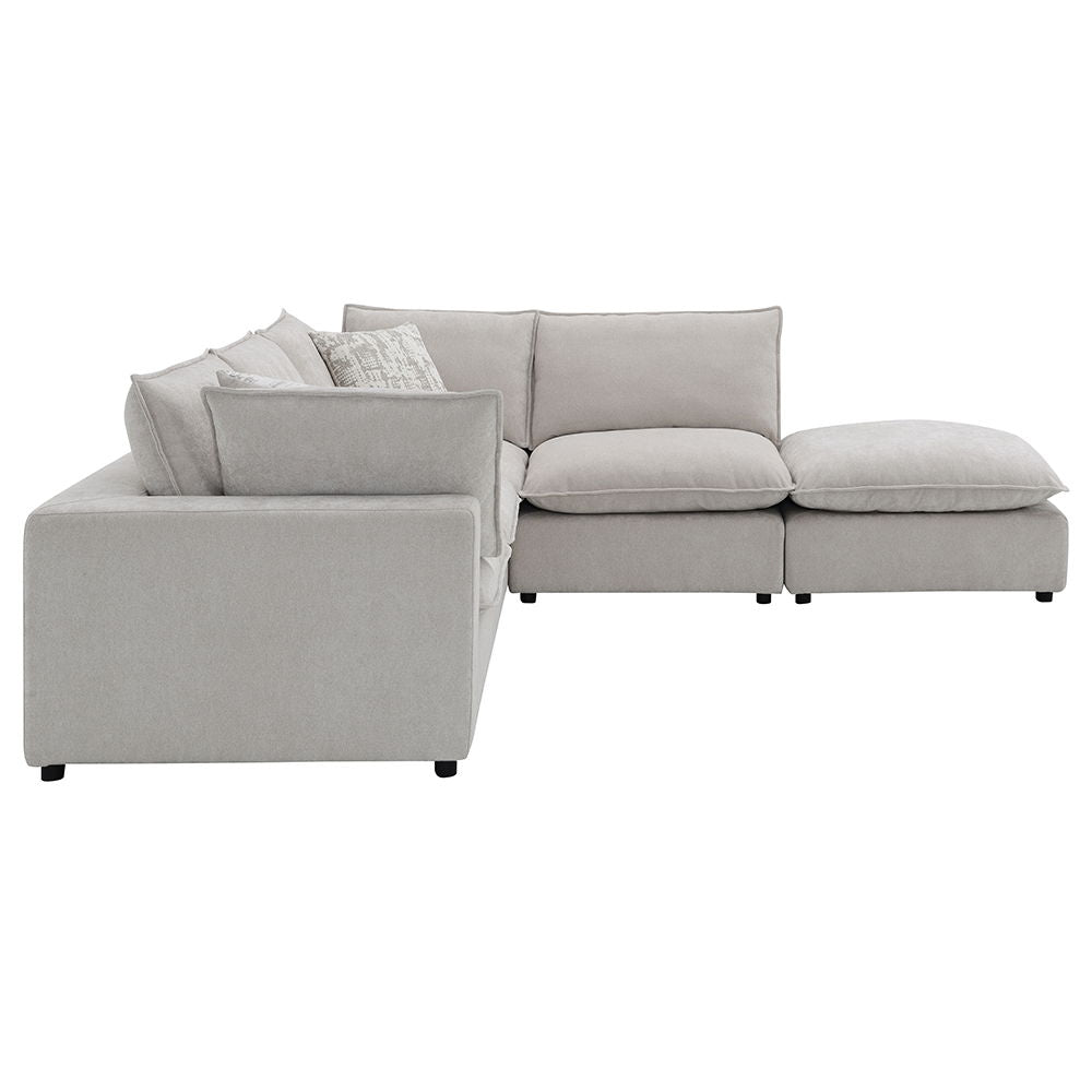 Marisa - Modular Armless Chair - Beige Boucle