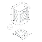 Accent Nightstand, Storage Drawer, Transitional