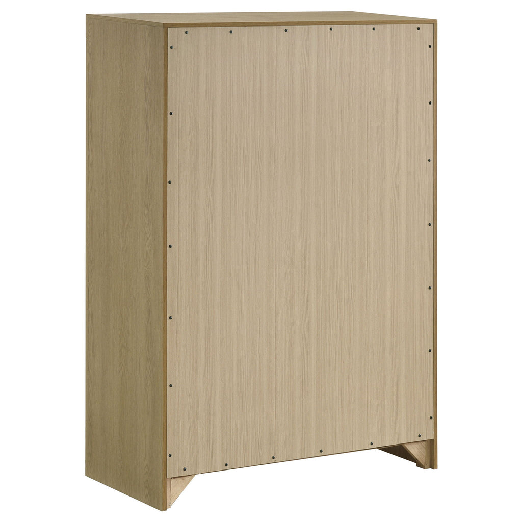 Hendricks 5-drawer Bedroom Chest of Drawers Light Oak