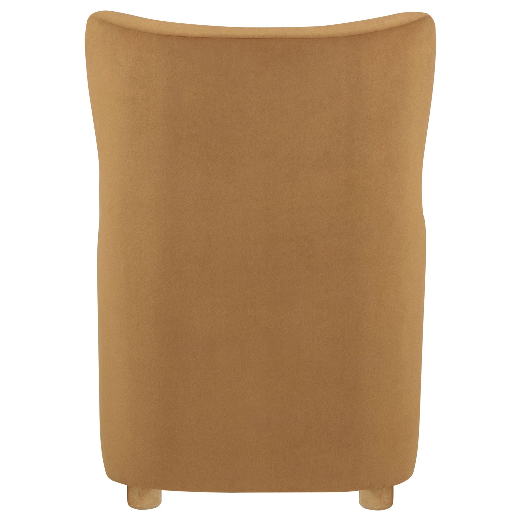 Thornton Velvet Upholstered Wingback Lounge Accent Chair Cognac