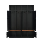 Hall Tree With Bench And Cabinet