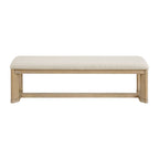 Upholstered Dining Bench - Brown