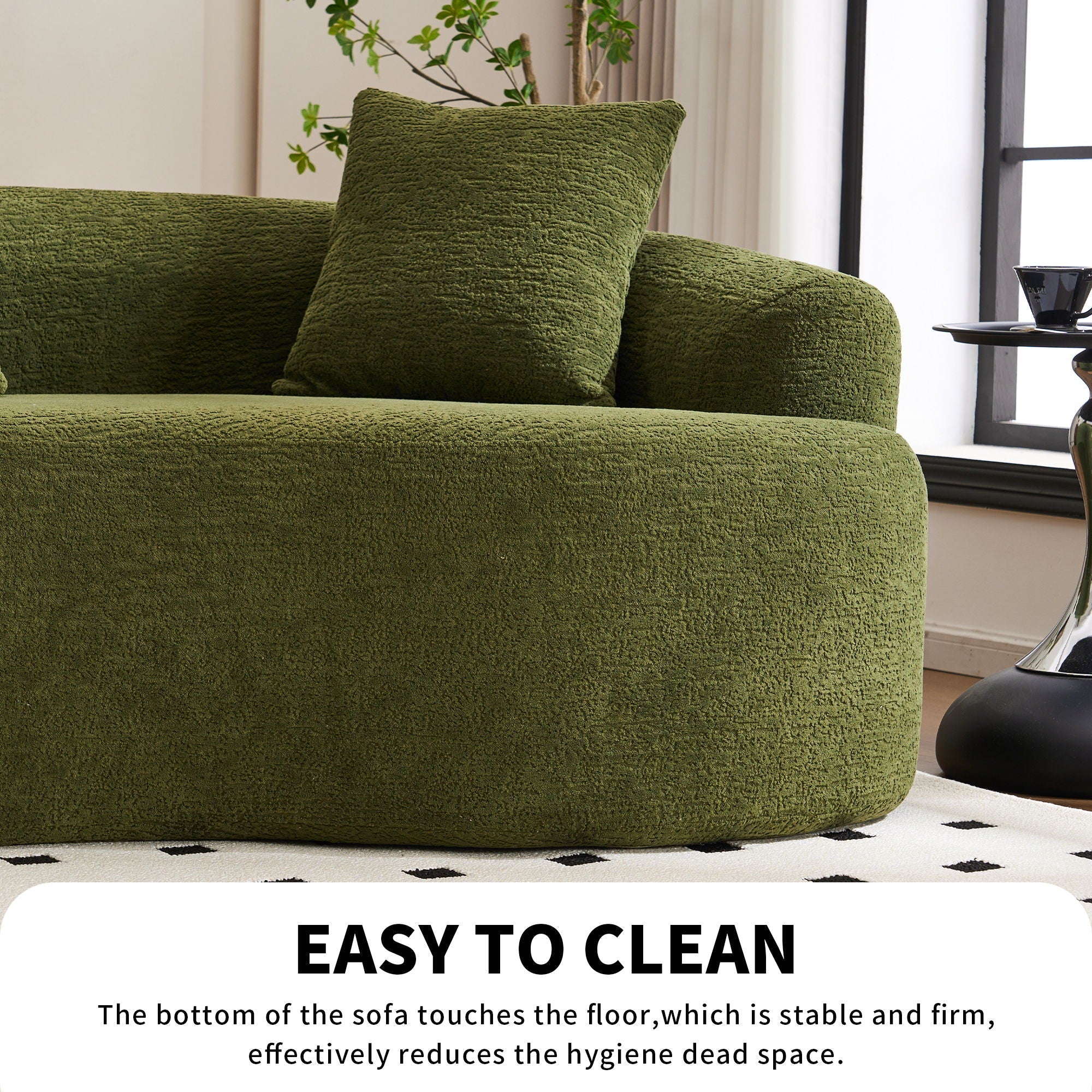 4 Seater Sofa With Fabric, 30D, 60 Hardness Full Sponge, 4 Pillow For Living Room, Home Furniture Sleeper Sectional Sofa For Apartment
