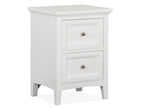 Heron Cove - Small Drawer Nightstand - Chalk White And Dovetail Gray