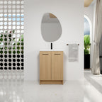 Floating Bathroom Vanity With Sink, Wall Mounted Double Door Storage