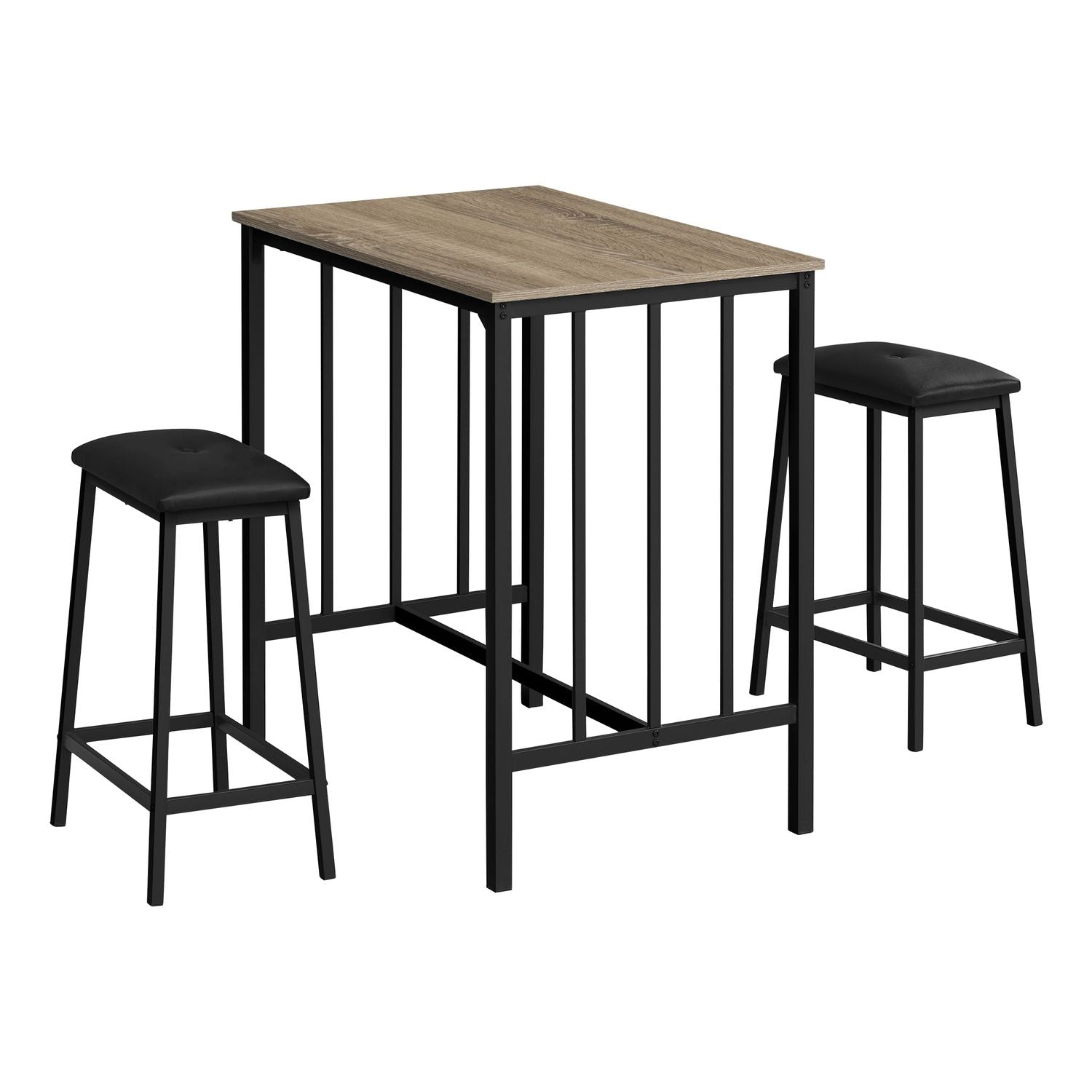 3 Pieces Dining Set, Counter Height, Rectangular, Small, Contemporary & Modern